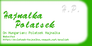 hajnalka polatsek business card